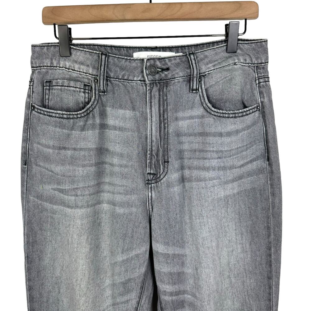 Hidden NWT Happi Flare Grey High Rise Distressed Cotton Jeans - Picture 4 of 10
